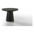 Ebony Black 22-inch Round Wood-Grain End Table V632