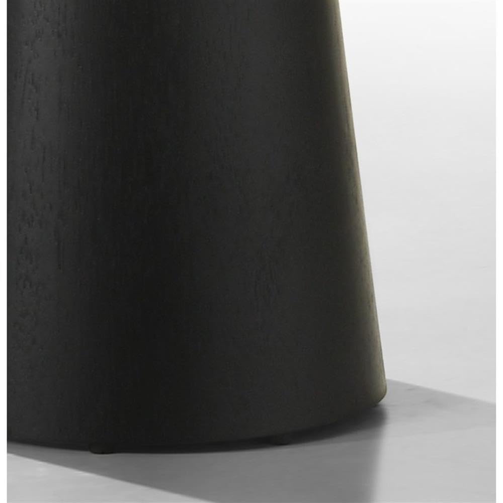 Ebony Black 22-inch Round Wood-Grain End Table V632