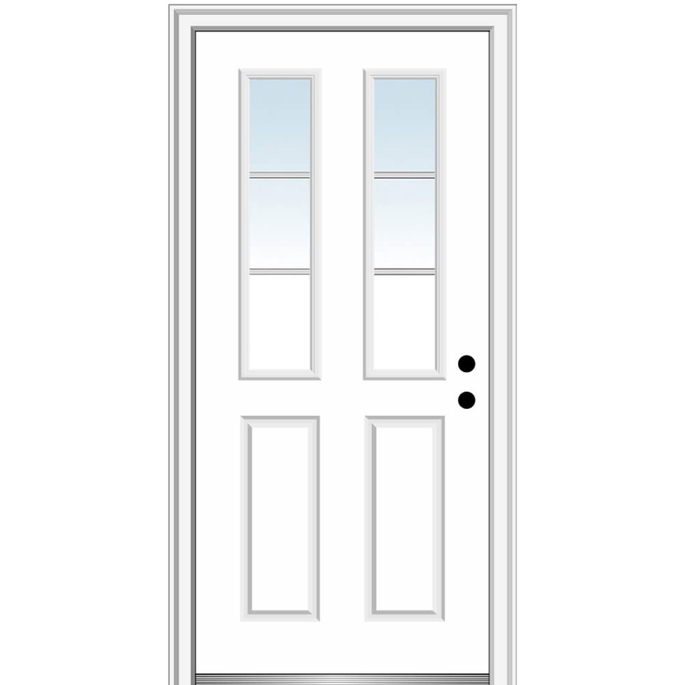 Steel Primed Left-Hand Inswing 2-Panel Single Prehung Front Door 32" x 80" K514983