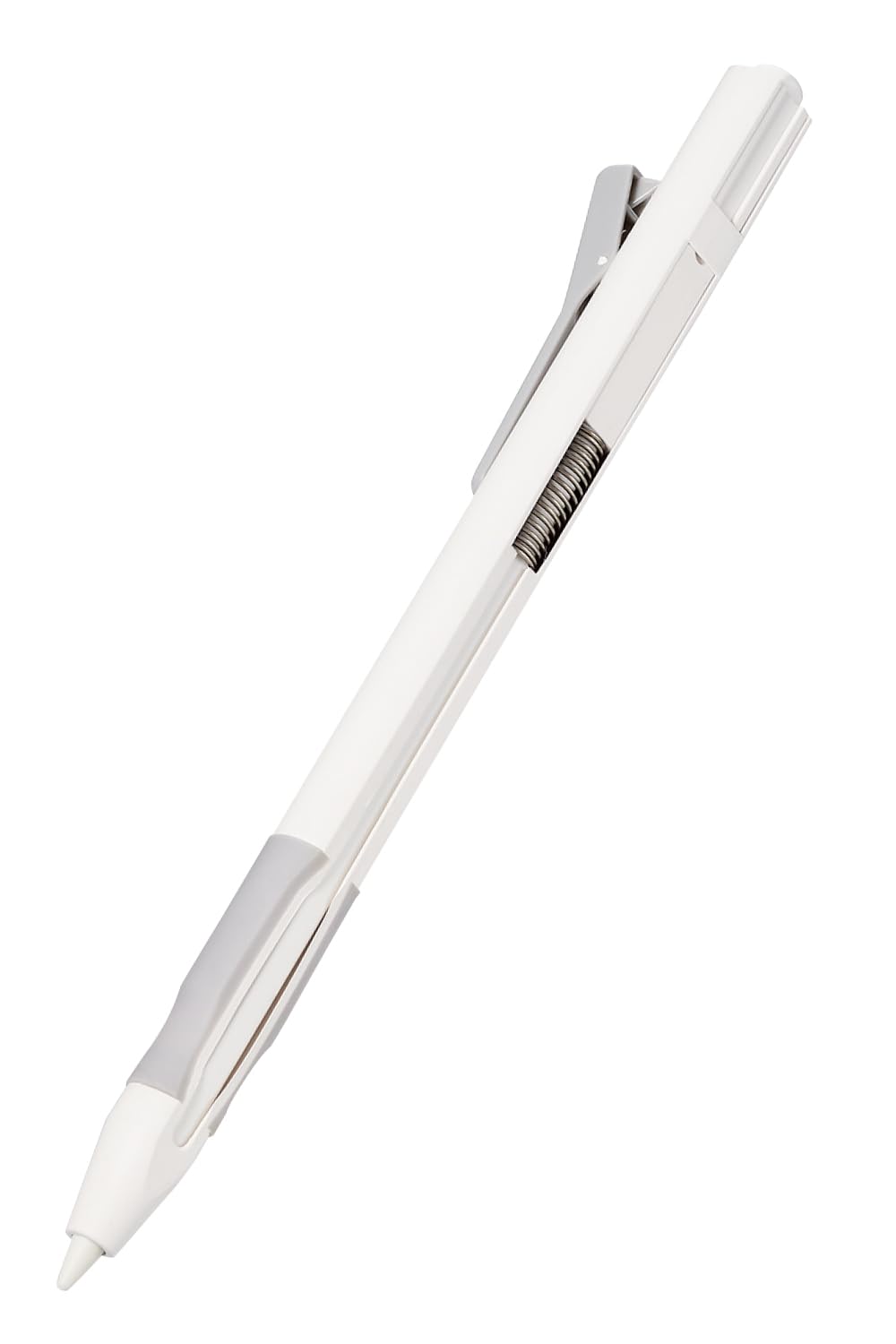 Retractable Hard Case with Rubber Grip Clip White J11550
