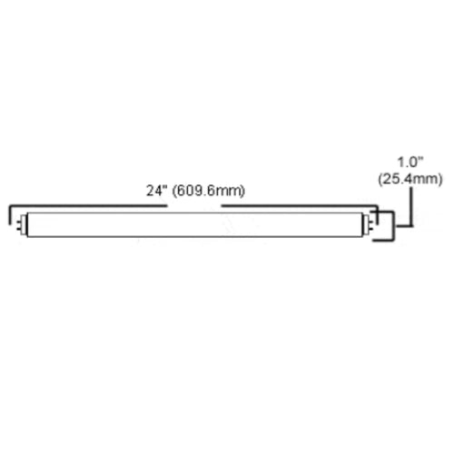 24 Inch T8 Fluorescent Tube Light Bulb 18W 4100K Cool White G13 Bi-Pin Base 1200 Lumen 2 Foot Linear Lamp Pack of 30 Y21590