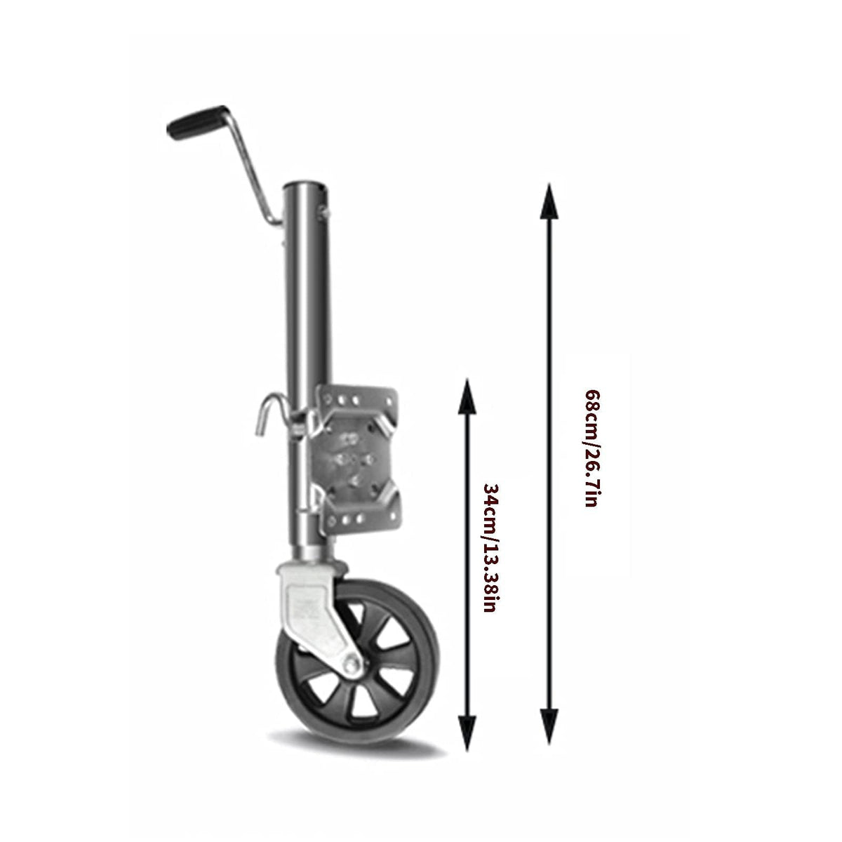 Bolt-On Swivel Trailer Jack with 8'' Wheel, 1500 lbs Capacity Z902135