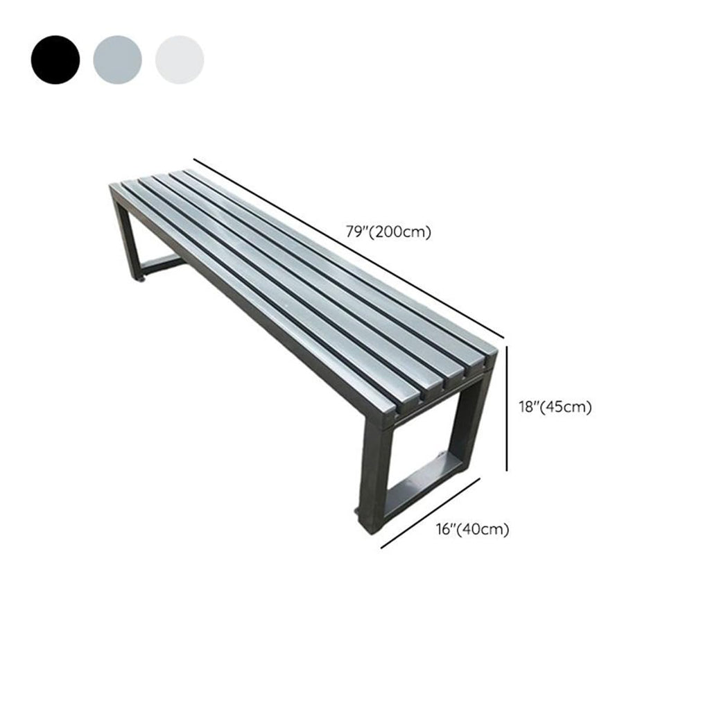 White Metal Frame Patio Bench A227823