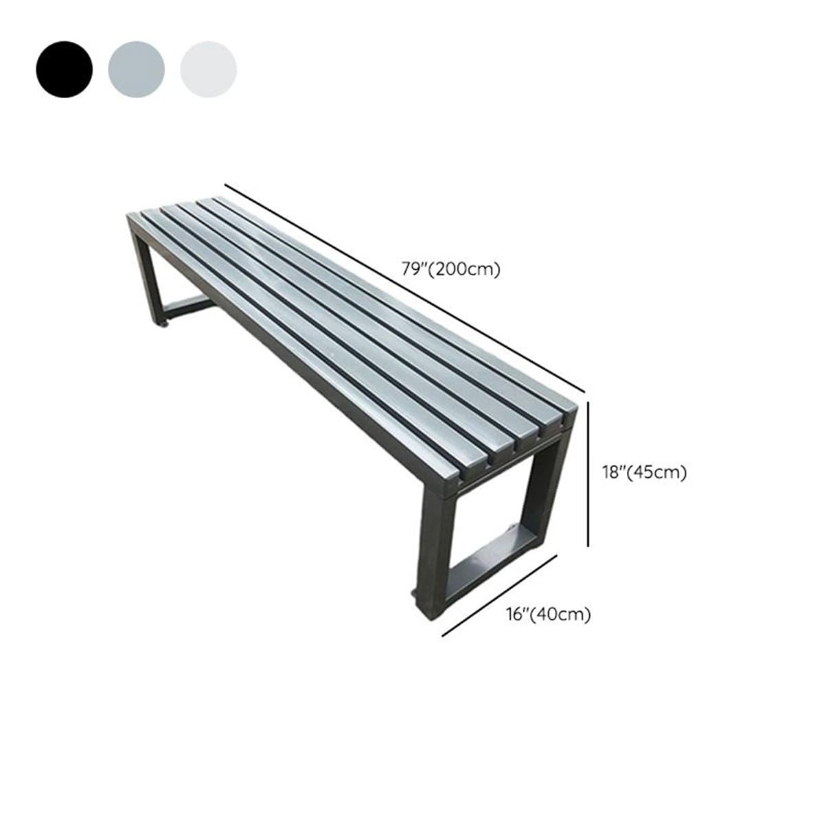 White Metal Frame Patio Bench A227823