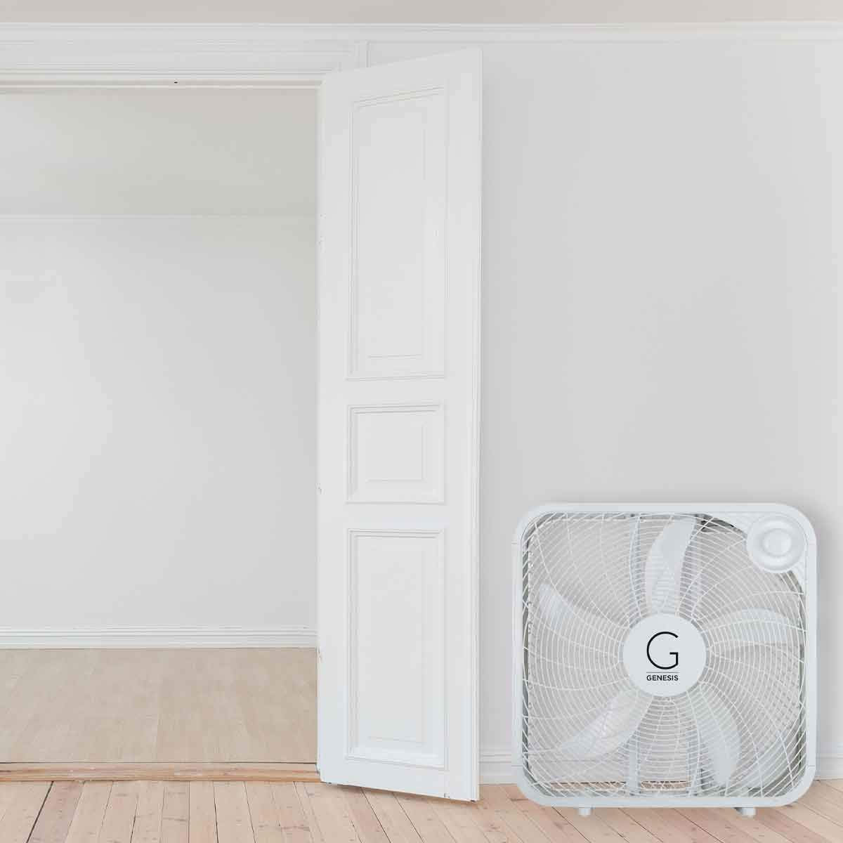 20" Box Fan, 3 Settings, Carry Handle, White L6580