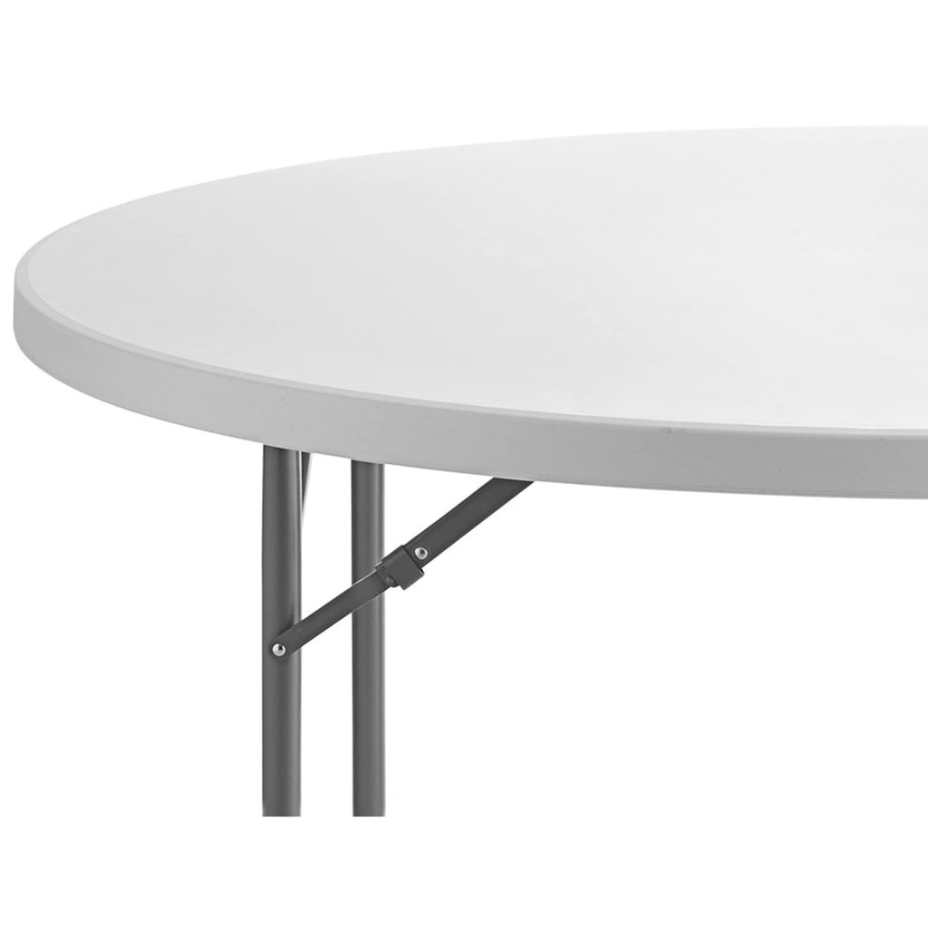 72" Round White Plastic Folding Table D5257