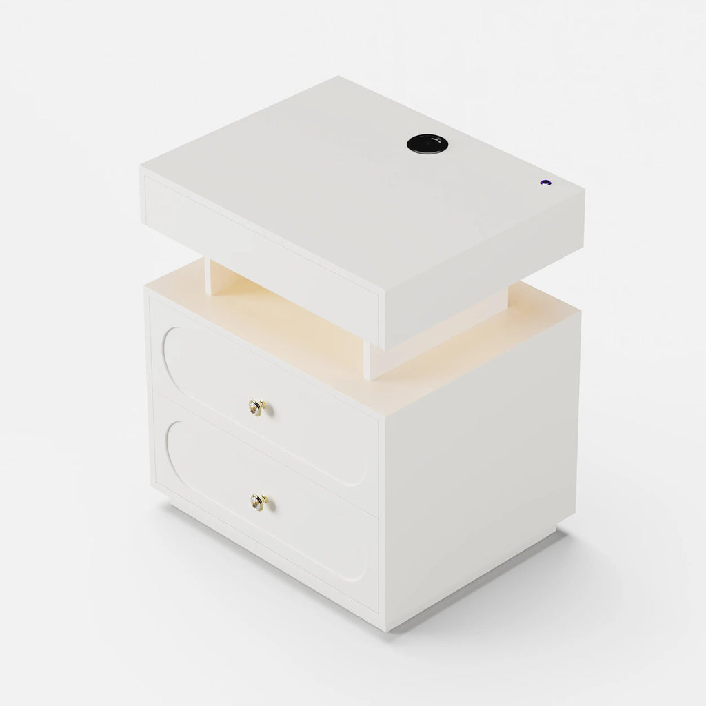 3-Drawer LED Nightstand with Light F8254