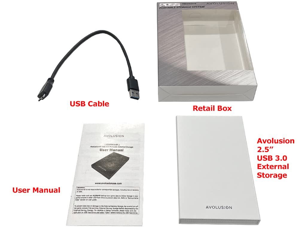 1TB USB 3.0 Portable External Hard Drive F172212