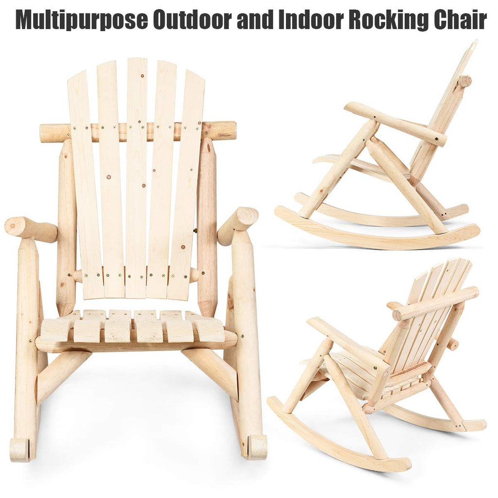 Log Rocking Chair Set A70223