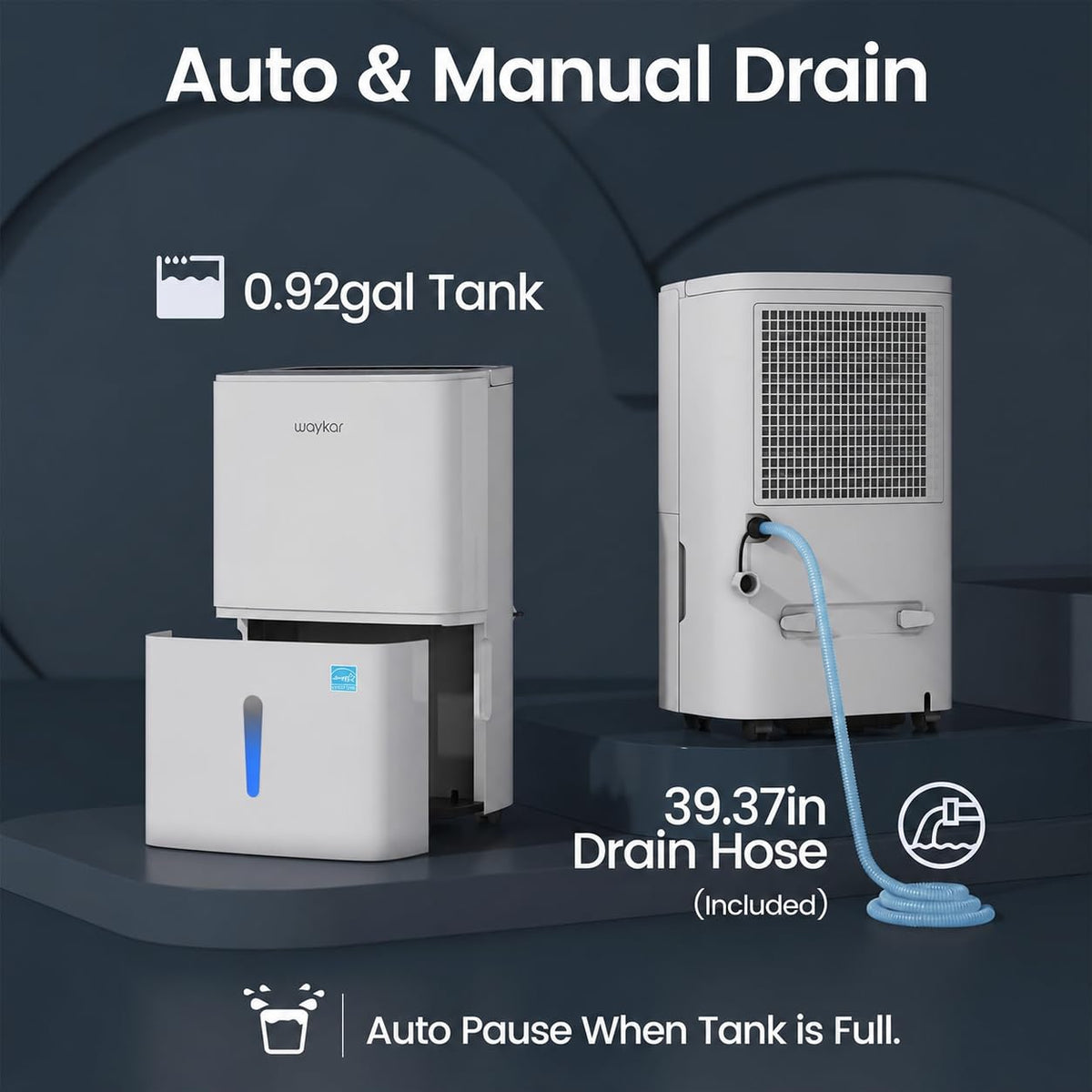 80 Pints Energy Star Dehumidifier with Drain Hose J65408