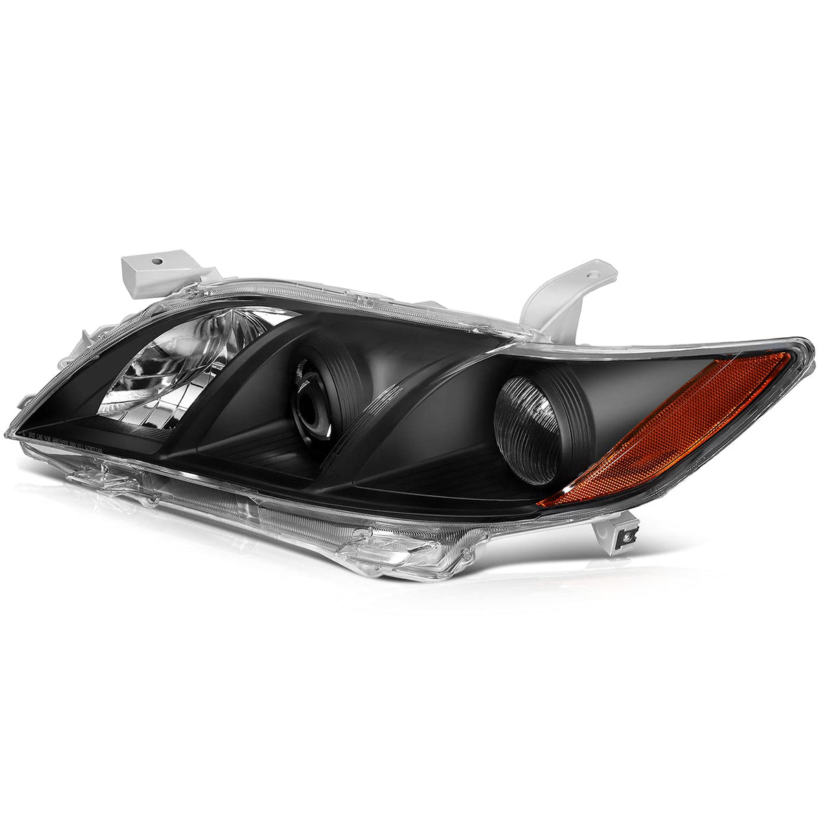 Black Housing Amber Reflector Clear Lens Headlight Assemblies W908441