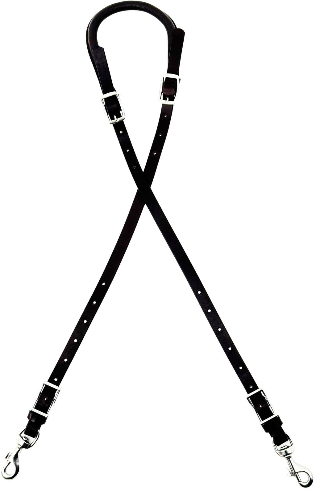 Leather Horse Saddle Crupper Adjustable Double Tail Strap J6770