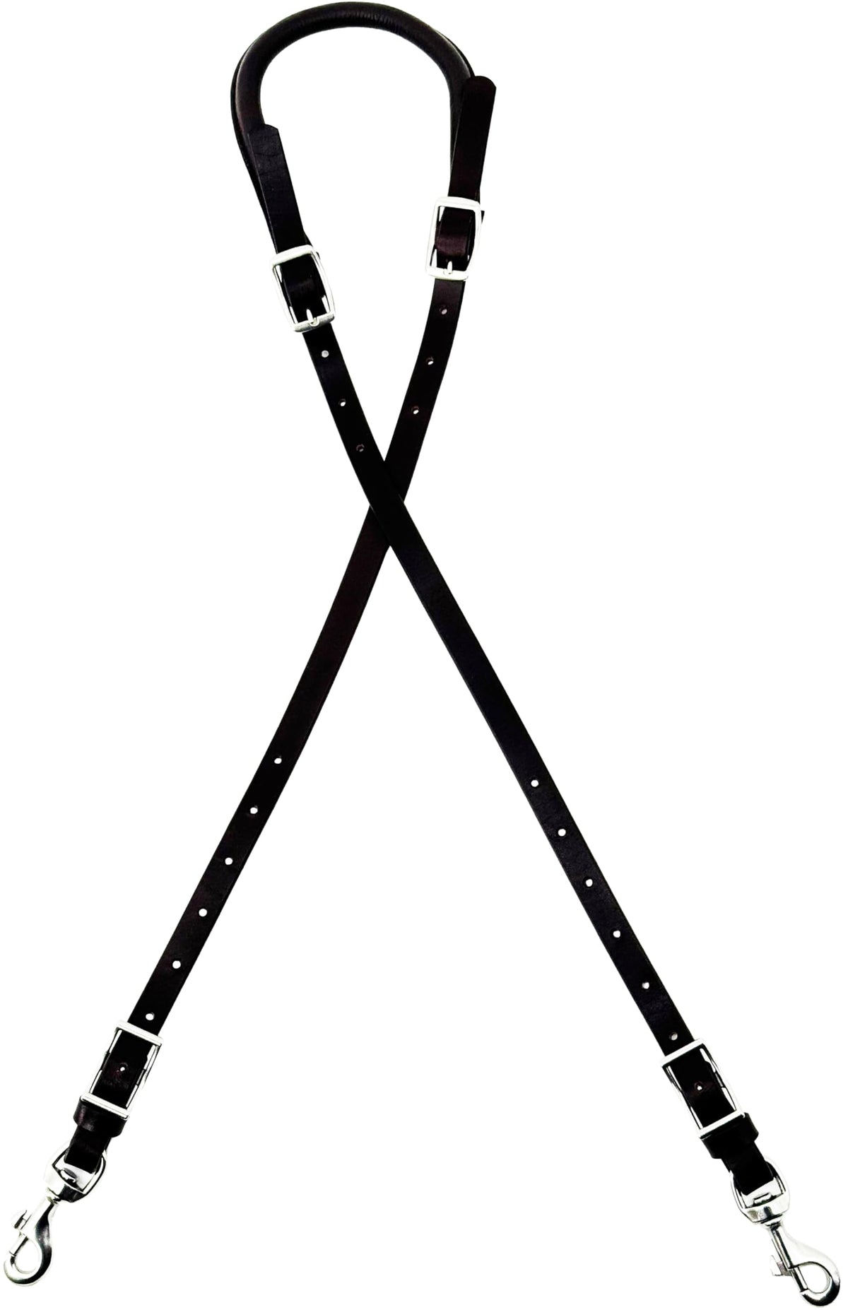 Leather Horse Saddle Crupper Adjustable Double Tail Strap J6770