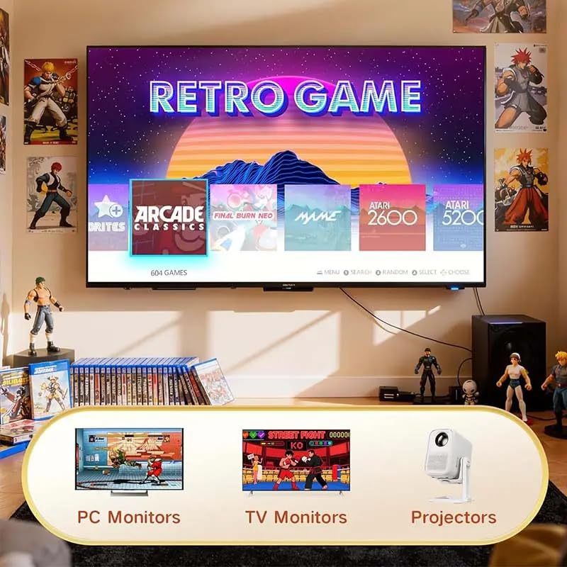 4K Wireless Retro Game Stick with 40000 Games and 26 Emulators H204404