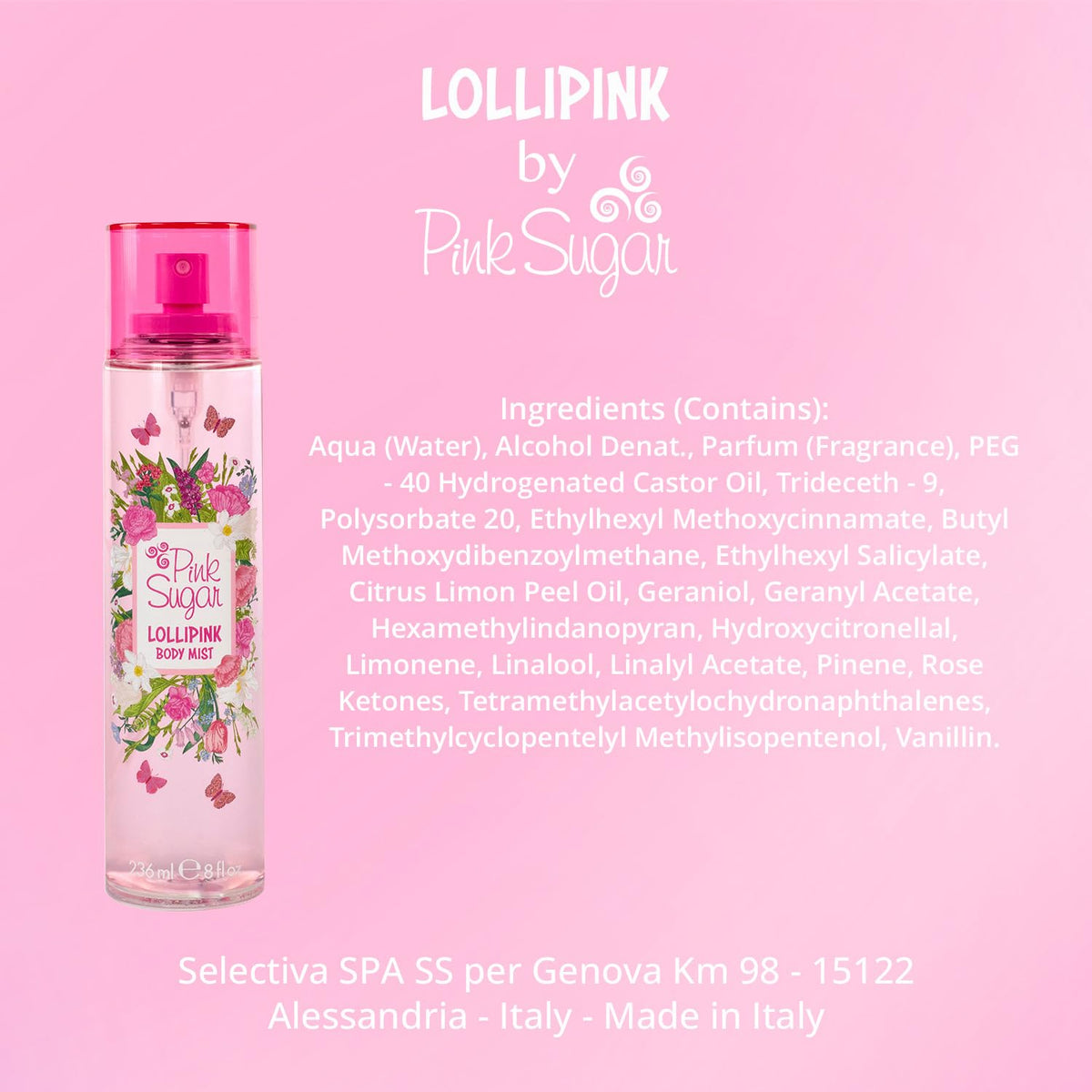 Pink Sugar Lollipink Body Mist 8.0 Fl Oz B17861
