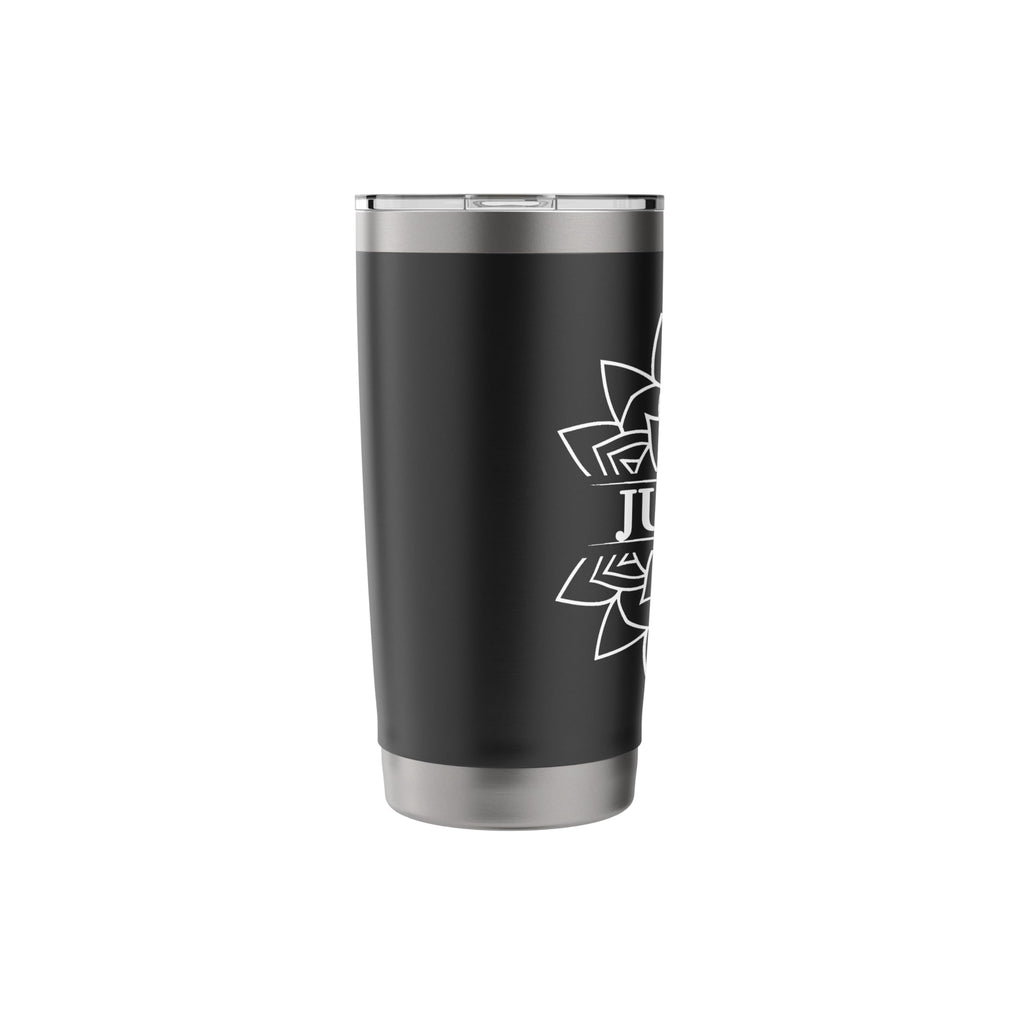 Black White Stainless Steel Insulated Travel Mug N9336