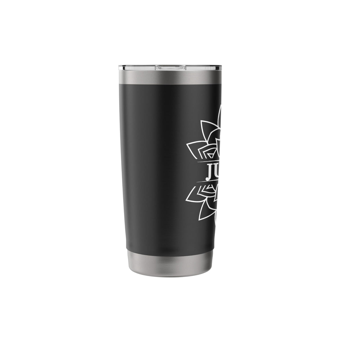Black White Stainless Steel Insulated Travel Mug N9336