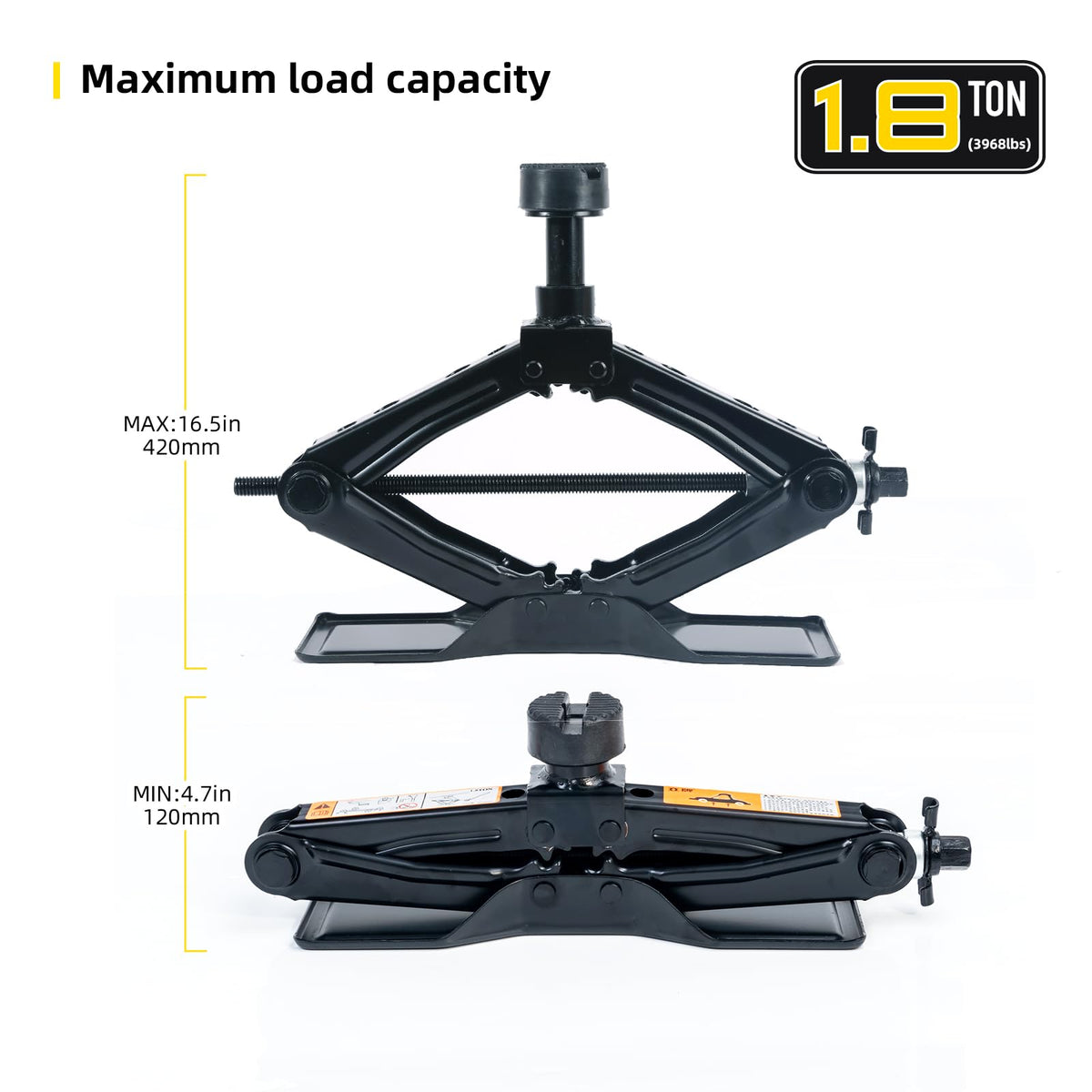1.8 Ton Scissor Jack Kit T830