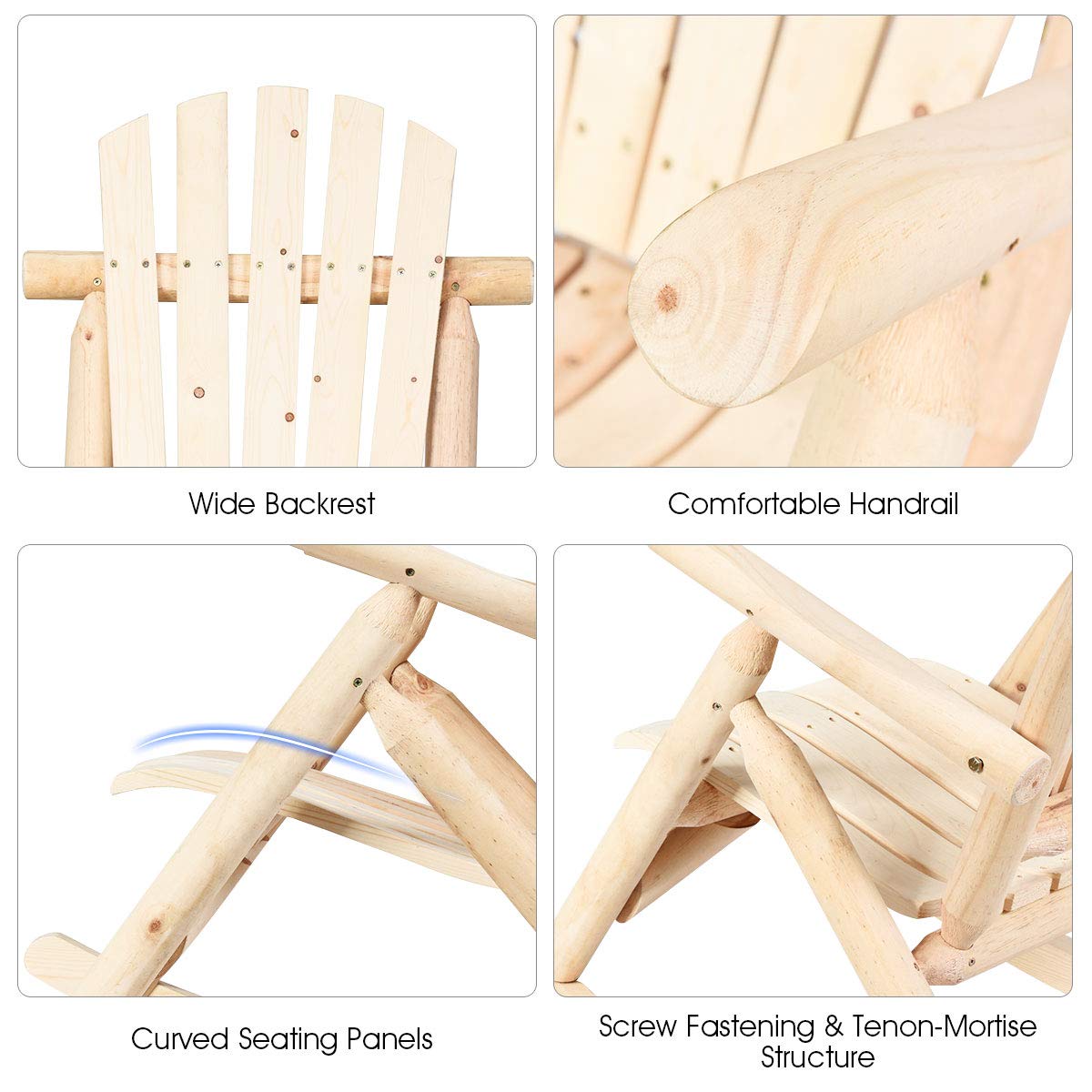 Log Rocking Chair Set A70223