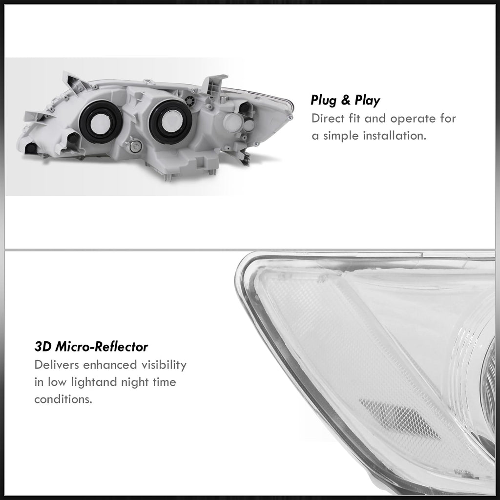 Projector Headlights Headlamps Signal Lamps Assembly Pair Set A65361