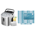 Countertop Ice Maker Machine with Handle, 26.3lbs Per Day, 9 Cubes in 6 Mins + Ice Maker Cleaner & Descaler F341705