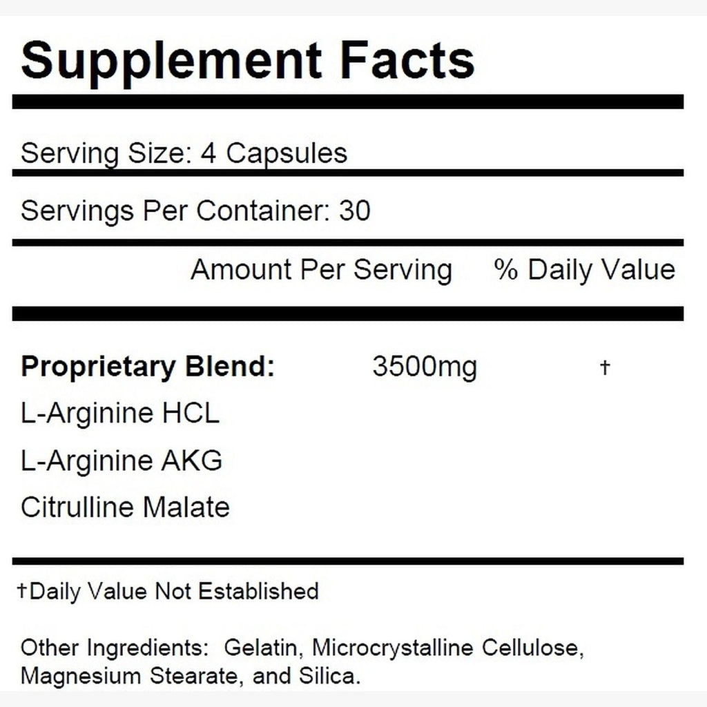 Nitric Oxide Complex 3500mg 240 Capsules L430001