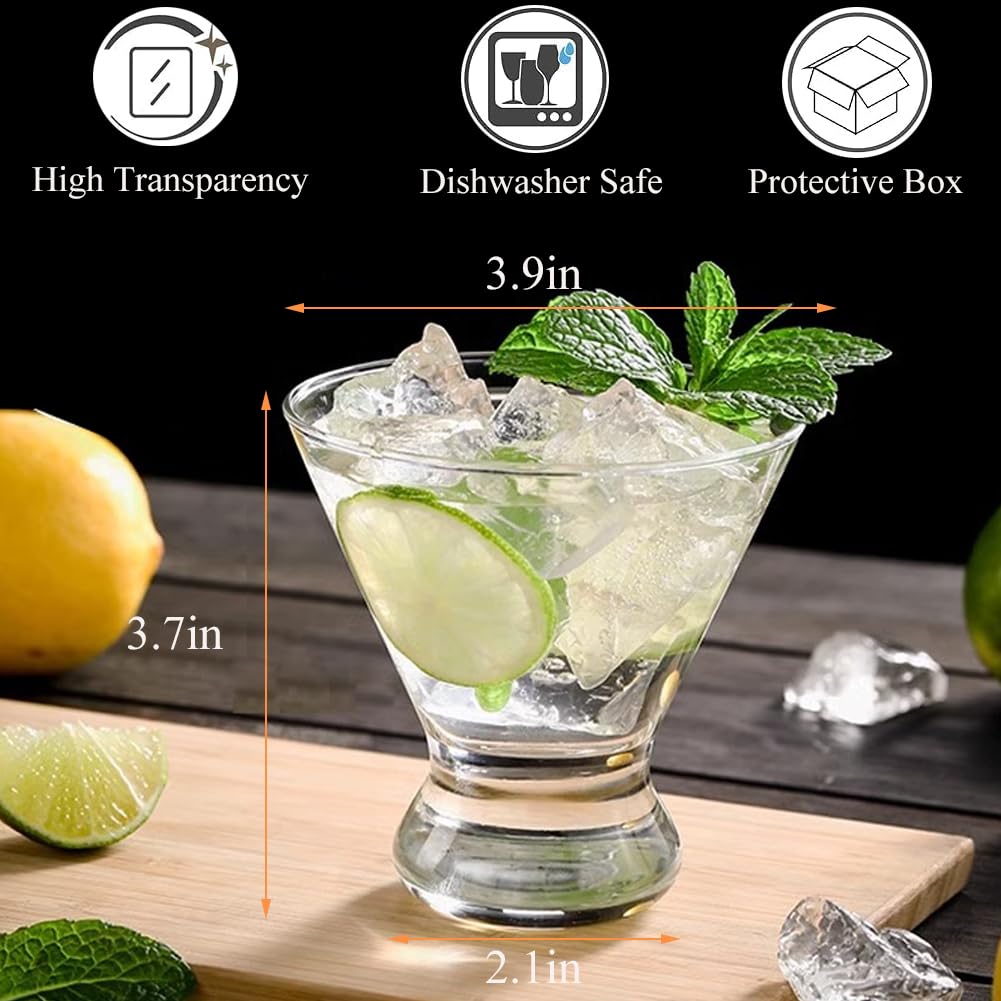 Stemless Martini Glasses Set of 4 X866