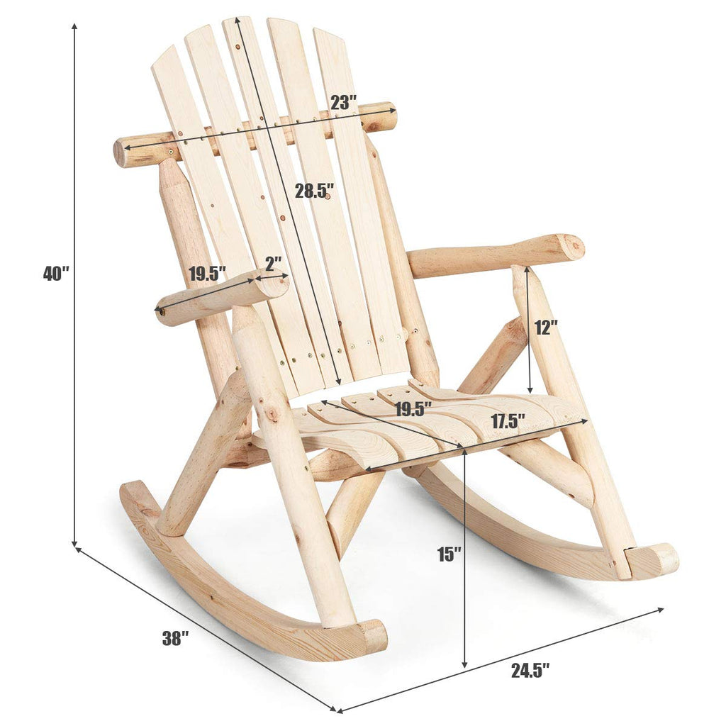 Log Rocking Chair Set A70223