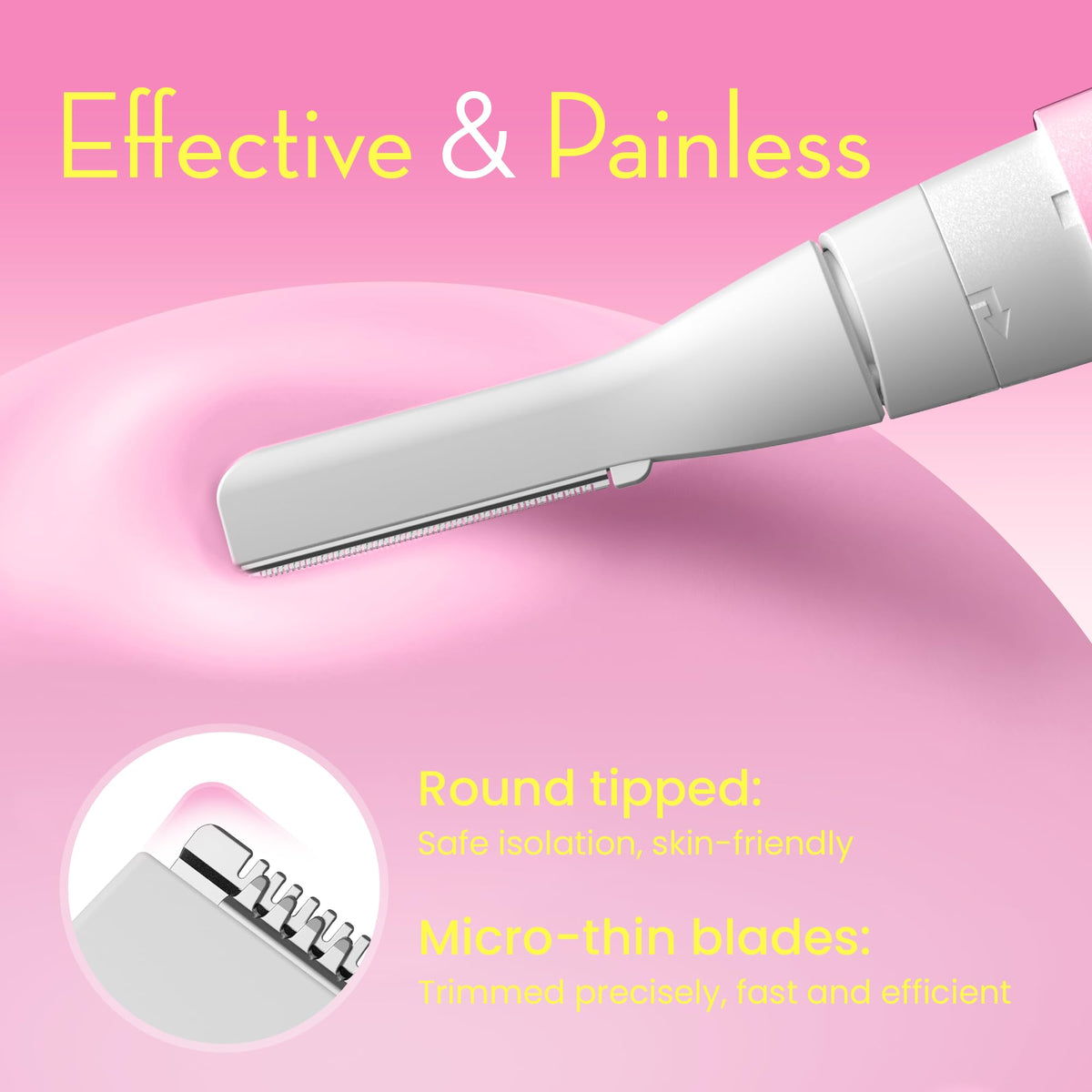 Pink Electric Facial Hair Remover with 2 Replaceable Blade P75216