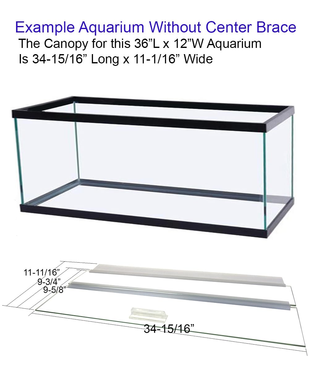 Glass Canopy for Aquariums 10 Gallon to 200 Gallon K227