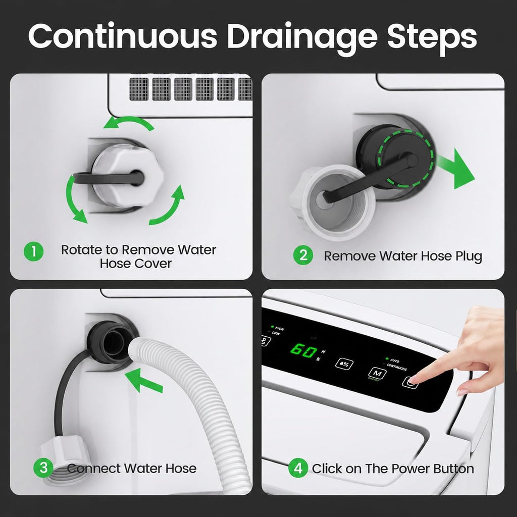 80 Pints Energy Star Dehumidifier with Drain Hose J65408
