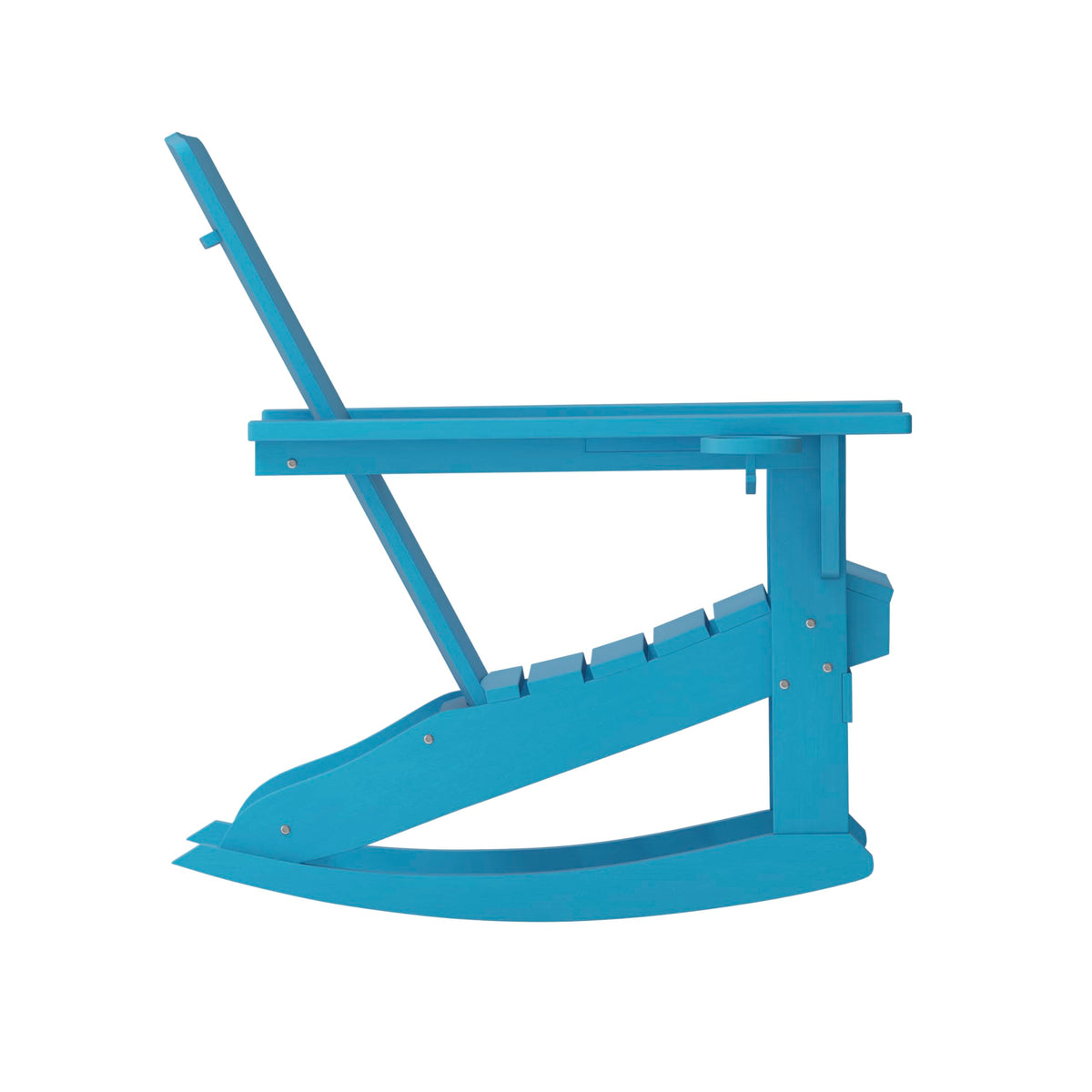 Blue Weather Resistant Poly Resin Adirondack Rocking Chair W268