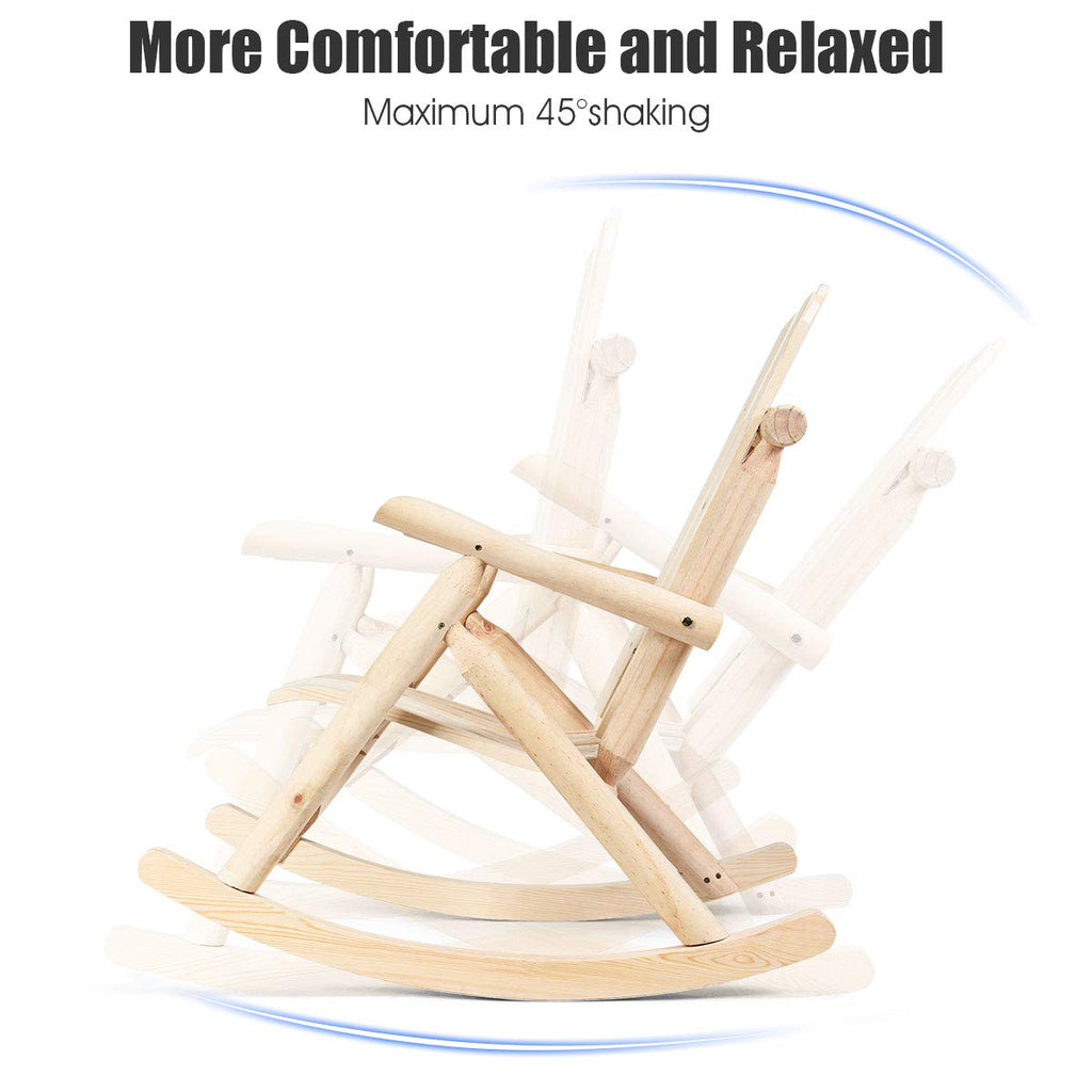 Log Rocking Chair Set A70223