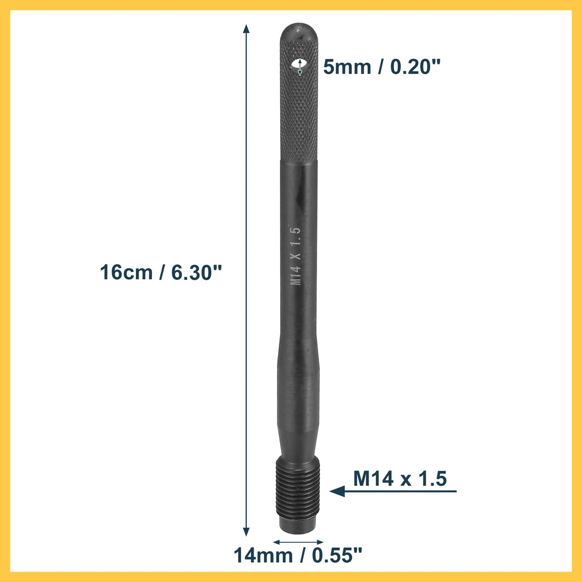 Black Carbon Steel Wheel Hangers Alignment Pin M14x1.5 O264545