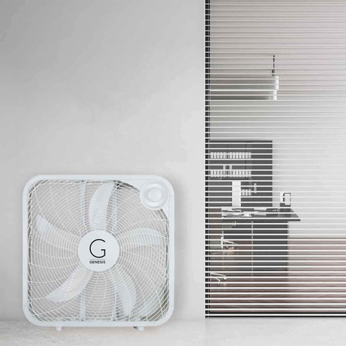 20" Box Fan, 3 Settings, Carry Handle, White L6580