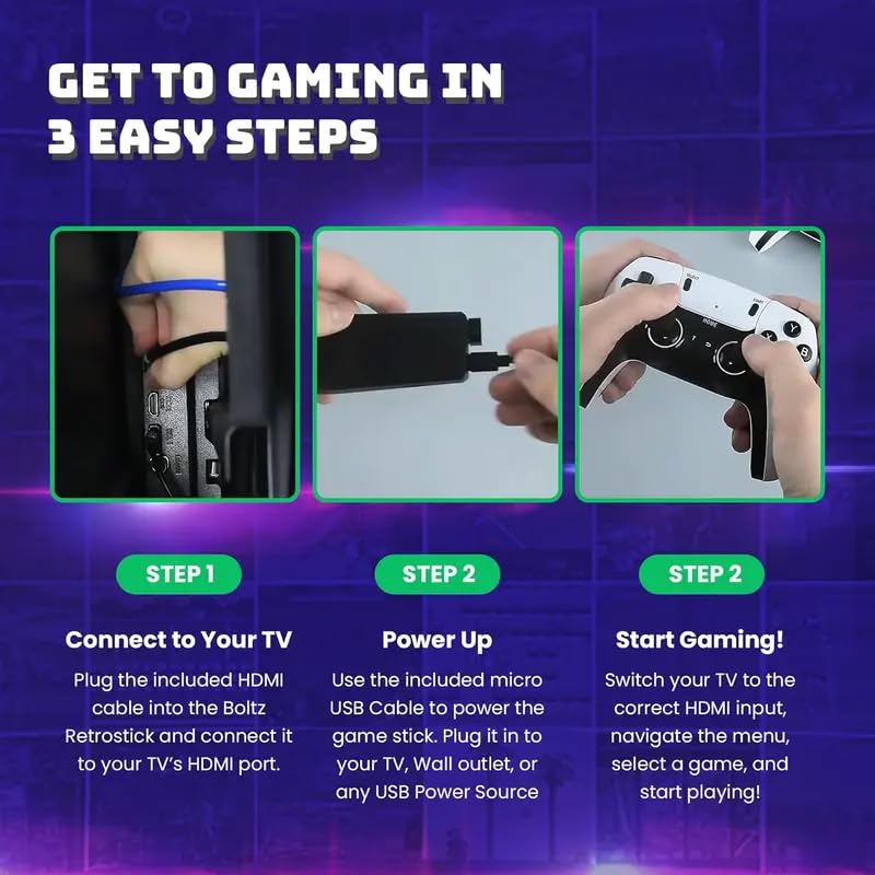 4K Wireless Retro Game Stick with 40000 Games and 26 Emulators H204404