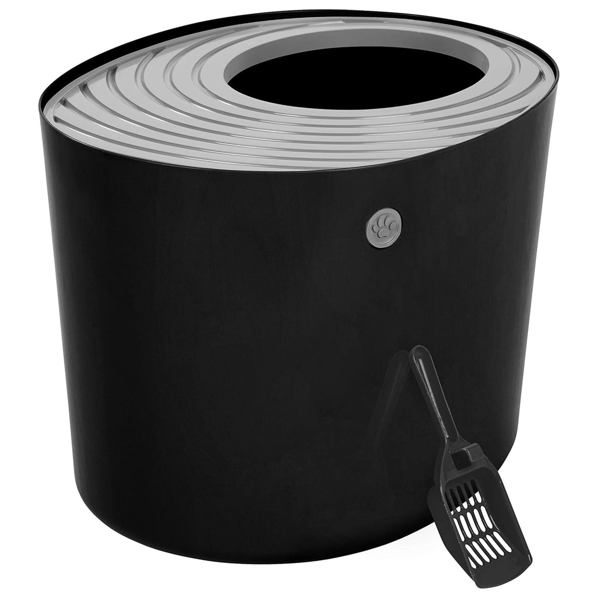 Top Entry Cat Litter Box, Large, Black/Gray G5399