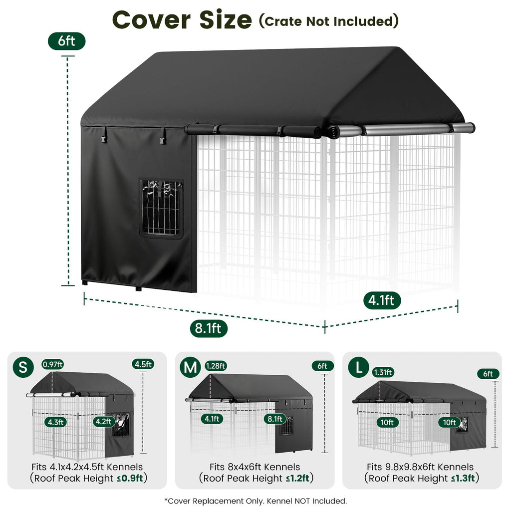 8x4x6ft Waterproof Dog Kennel Cover X574