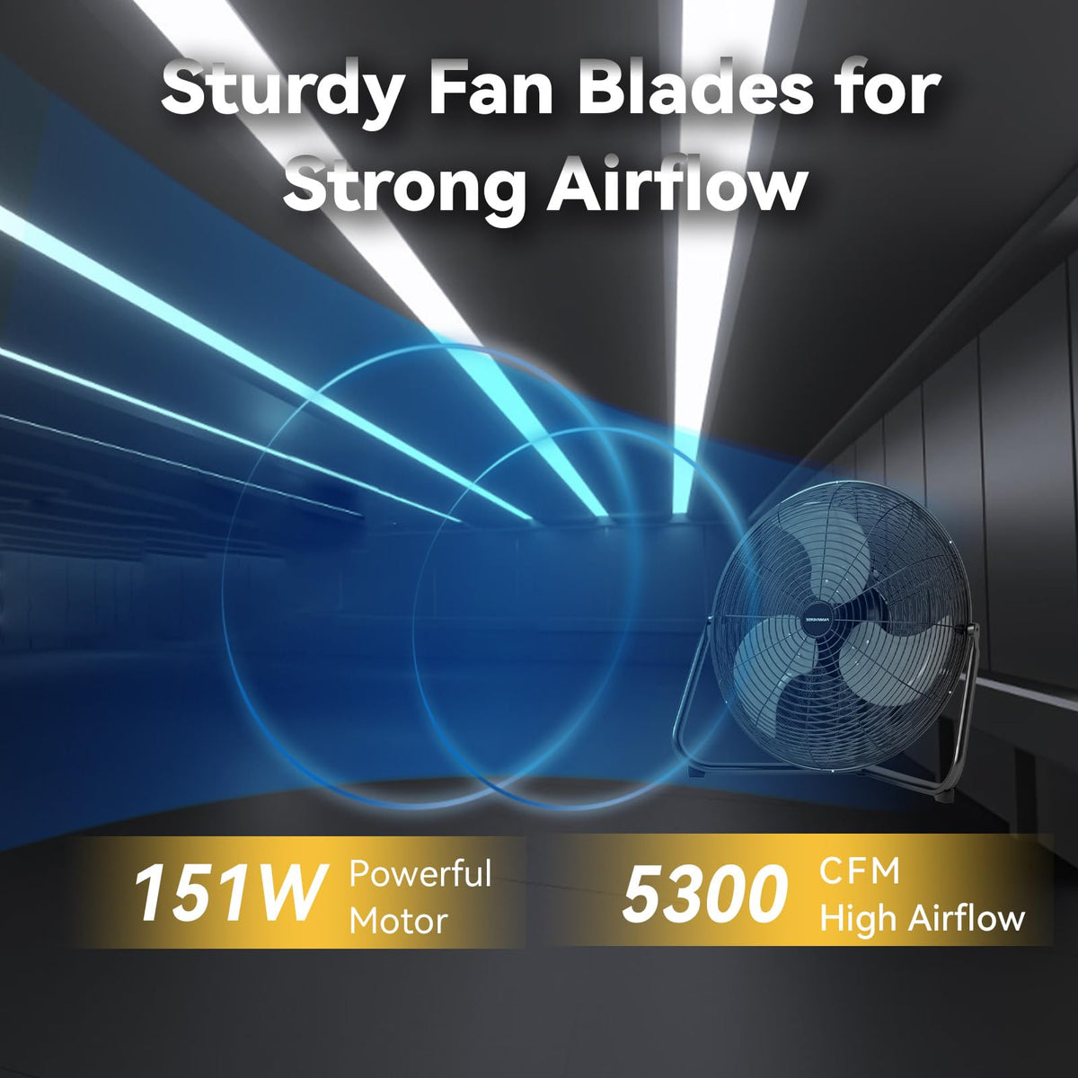 20 Inch 3 Speed 360-Degree Tilt High Velocity Floor Fan R959177