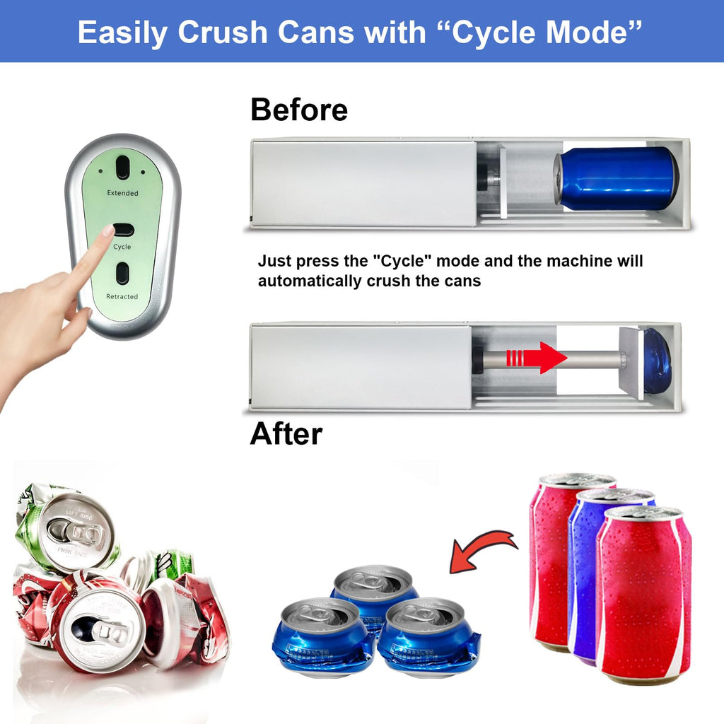 Electric Can Crusher with Button Controller F708