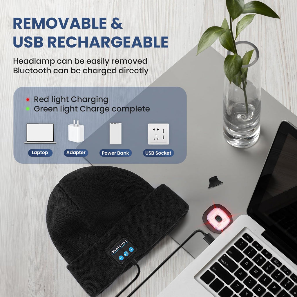 Bluetooth Beanie Hat with Light 2 Pack G156