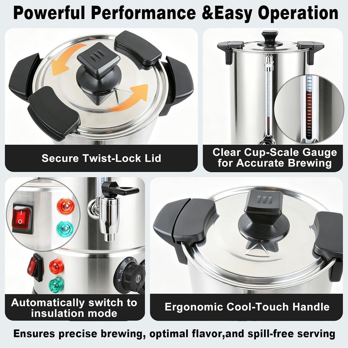 70 Cup Stainless Steel Coffee Urn C378