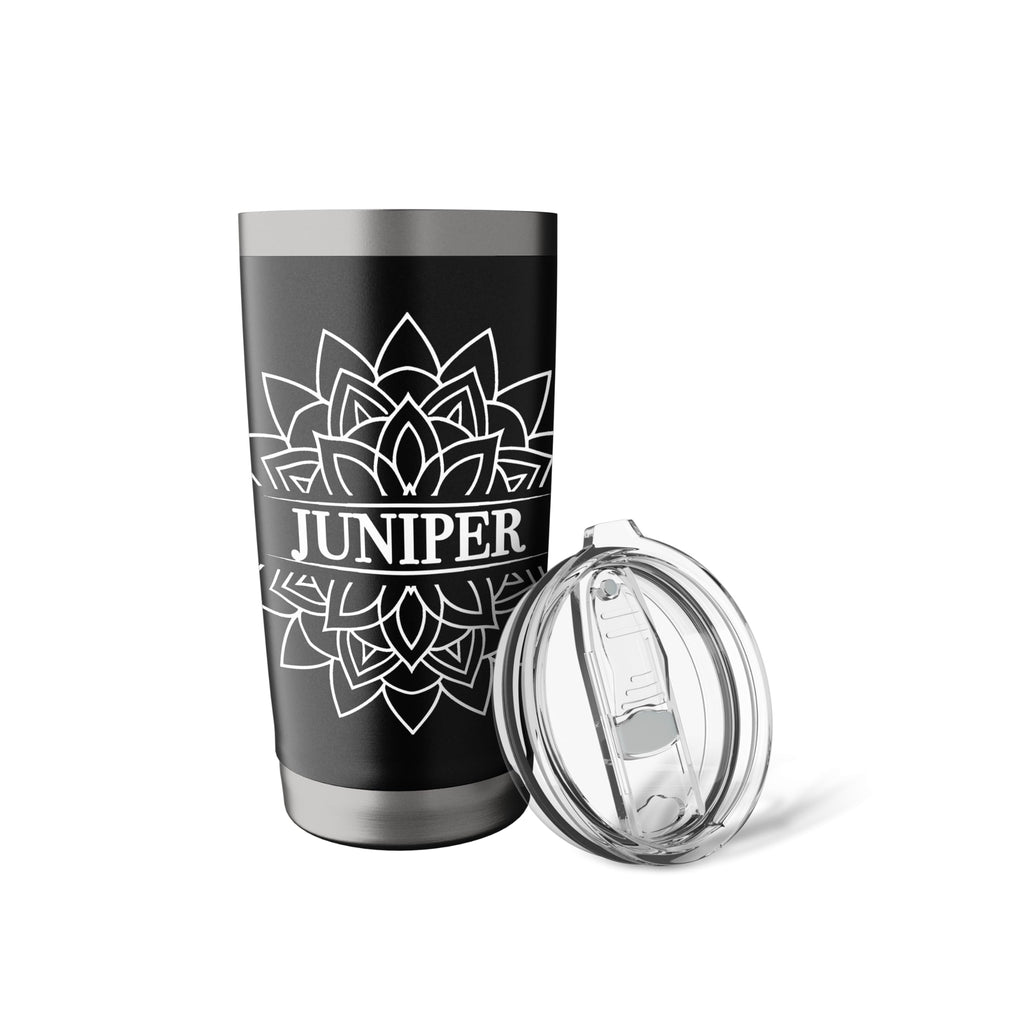 Black White Stainless Steel Insulated Travel Mug N9336