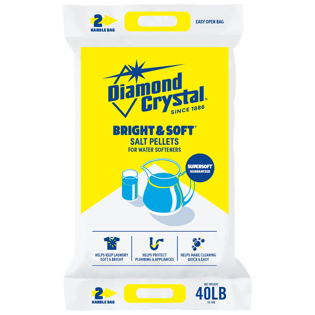 3 Pack Water Softener Salt Pellets, 40 Pounds I342