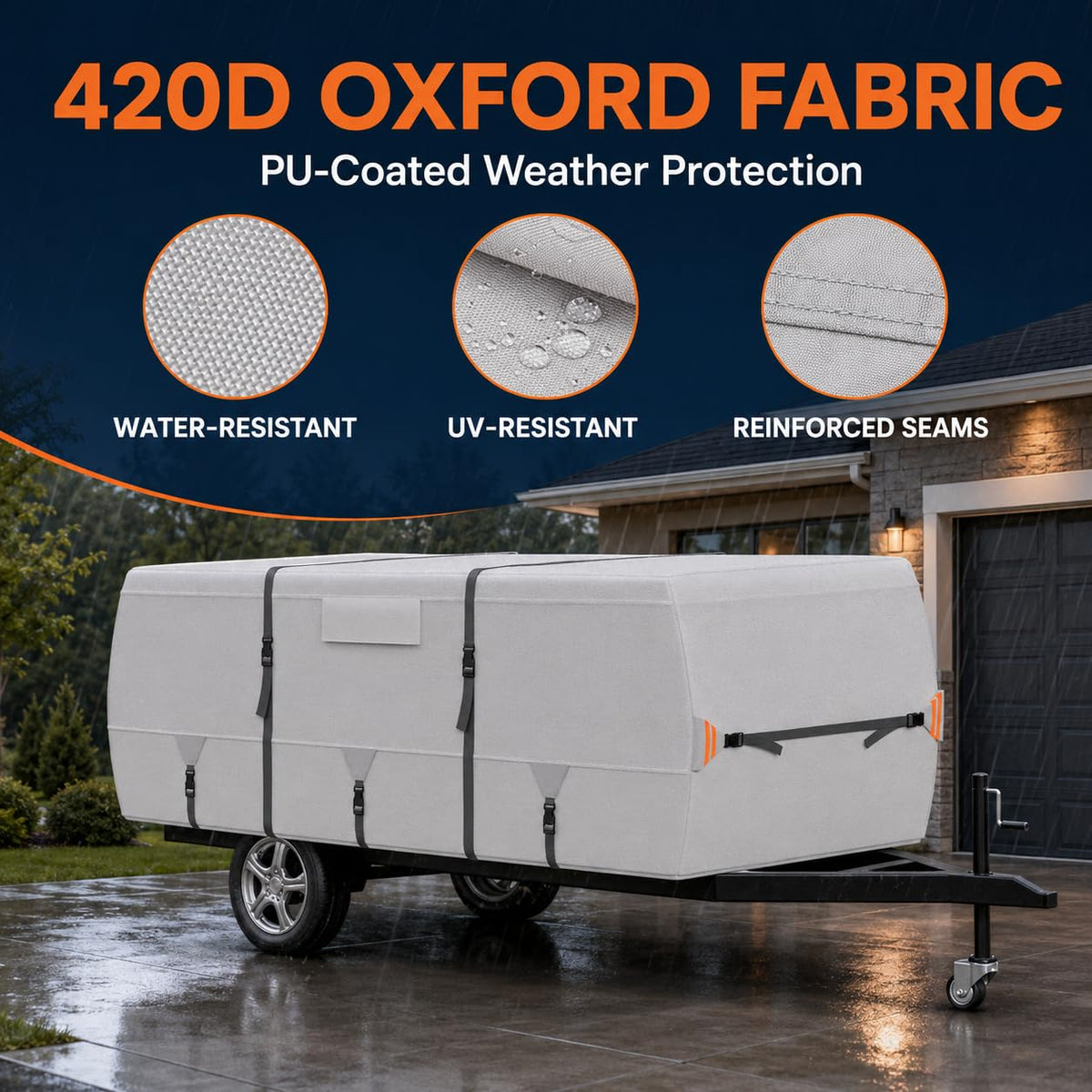 420D Oxford Pop Up Camper Cover L147