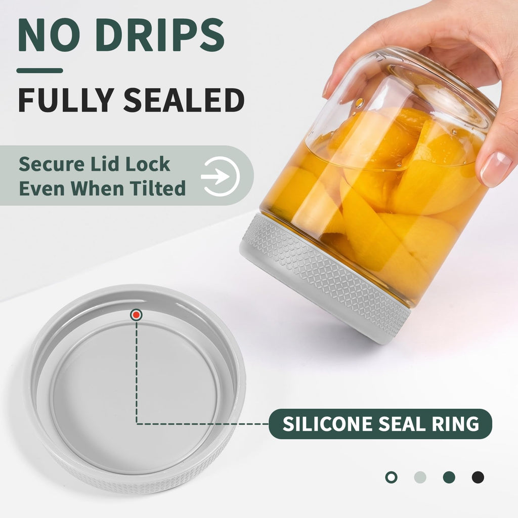 12 Pack 16 oz Glass Jars with Lid Y5541