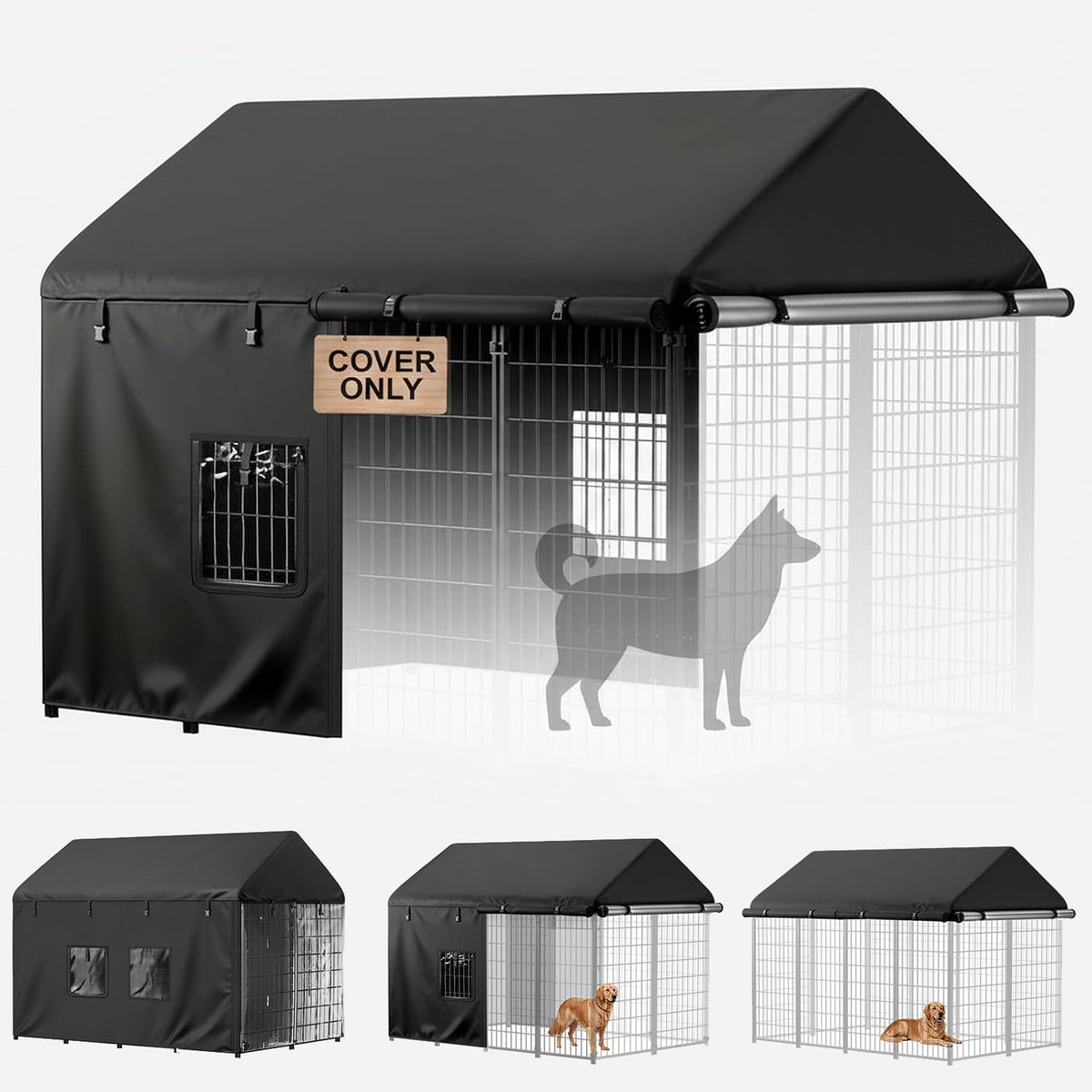 8x4x6ft Waterproof Dog Kennel Cover X574