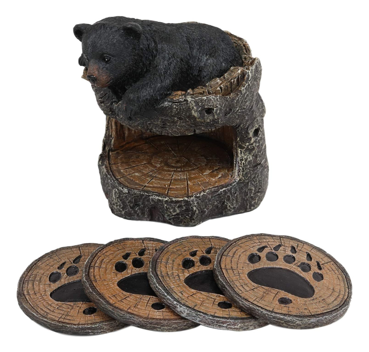 Black Bear Coaster Set with 4 Coasters P34099