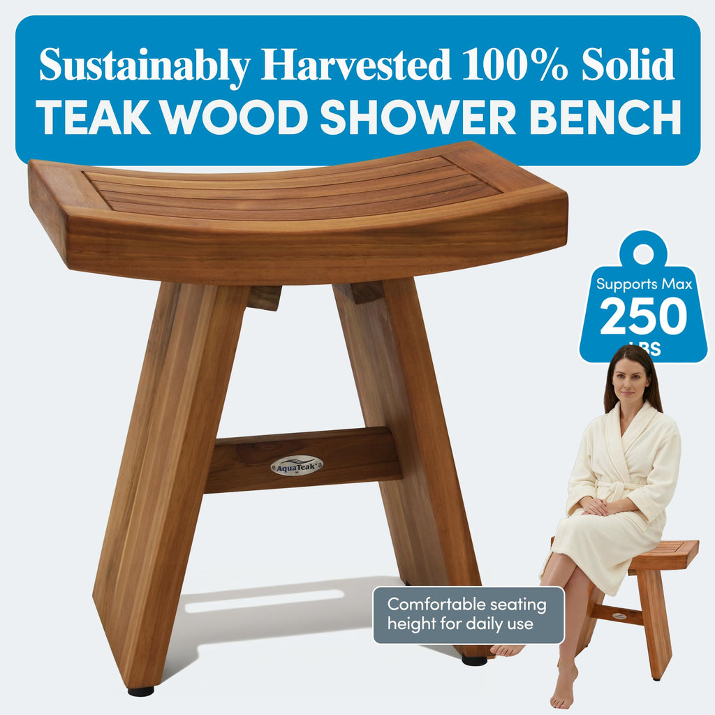 18" Teak Shower Bench T39744