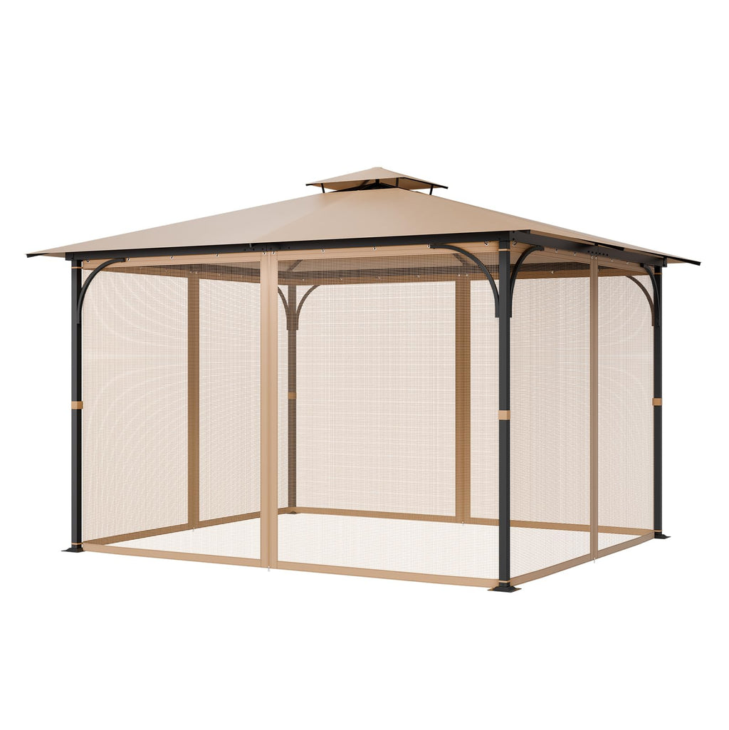 10 x 12 x 7 FT Gazebo Netting Replacement 4-Panel Sidewall Mesh Net W70165